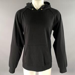 VISVIM Size XL Black Wash Cotton Hoodie Sweatshirt